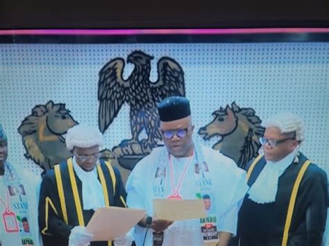 Senator Godswill Akpabio Sworn In As Senate President Politics Nigeria