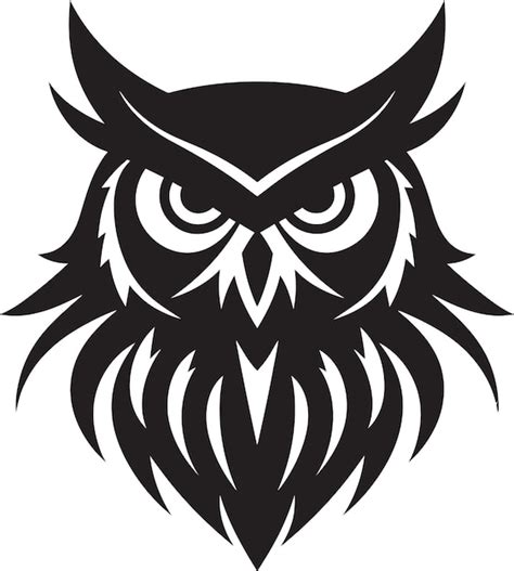 Premium Vector | Mysterious owl emblem set night owl silhouette design