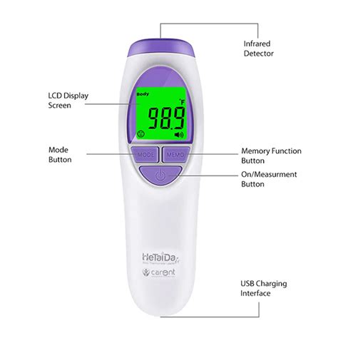 Buy Hetaida Non Contact Infrared Body Thermometer Htd C S Online