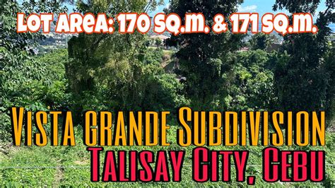 Sq M Sq M Overlooking Lo For Sale Vista Grande Subdivision