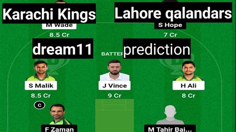 Kar Vs Lah Dream11 Kar Vs Lah Dream11 Fantasy Team Prediction Karachi