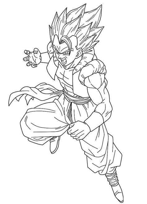 Dibujos De Gogeta Muy Enojado Para Colorear Para Colorear Pintar E