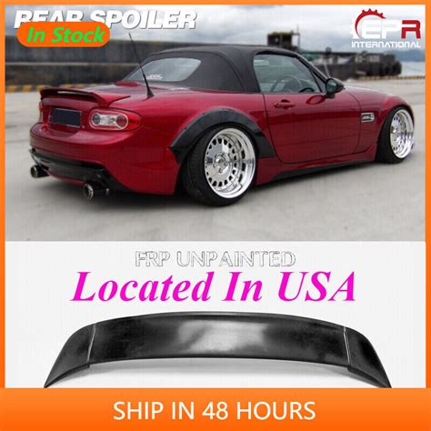 For MX5 NC NCEC Roster Miata RBK Style Fiberglass Trunk Spoiler Soft