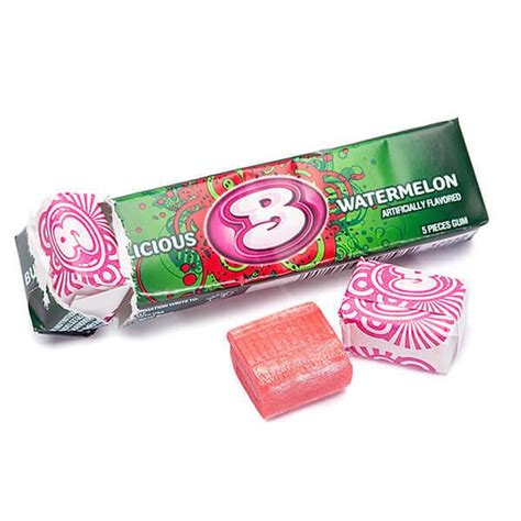 Bubblicious Bubble Gum Packs - Watermelon: 18-Piece Box | Candy Warehouse