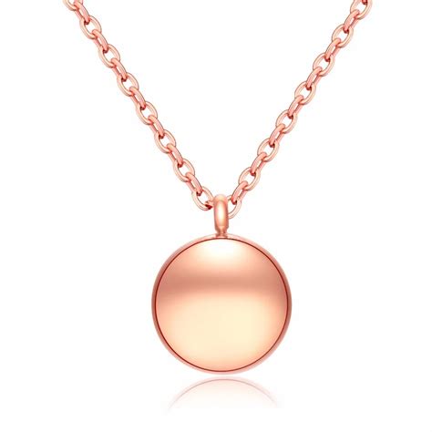 FATELOVE New Arrival Charm Elegant Gold Bean Pendant Necklace Titanium Steel Rose Gold Color ...