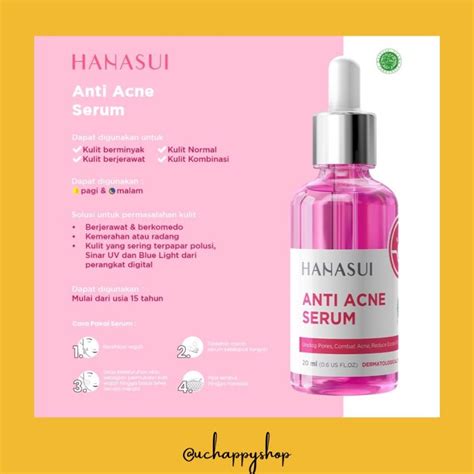 Hanasui Anti Acne Serum New Look And Improved Formula Hanasui Serum Warna Pink Lazada Indonesia