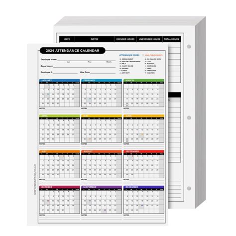 Printable Employee Attendance Calendar Pdf Devon Fidelia