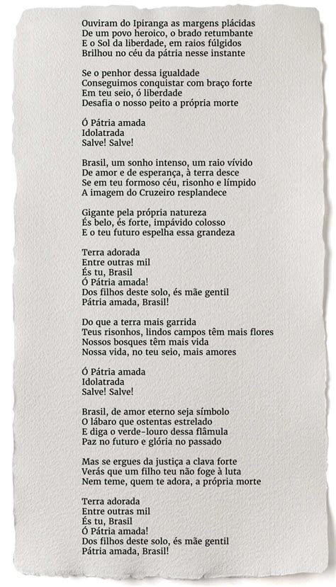 Faça Um Relato Rapido Da Historia Do Hino Nacional