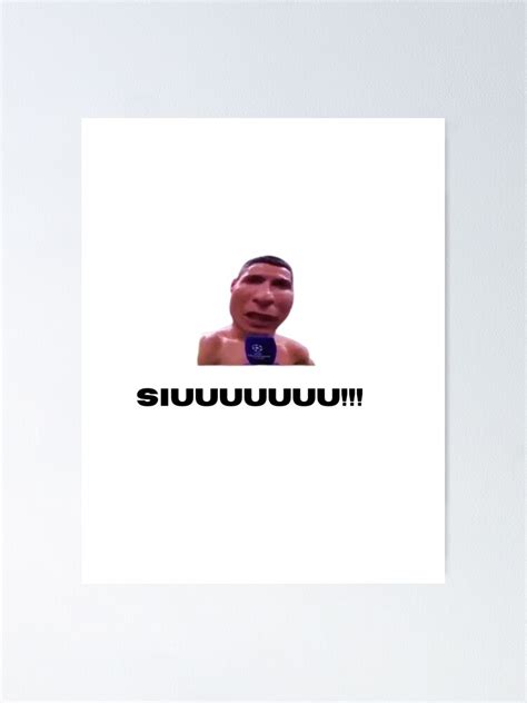 "siuuu cristiano celebration stickers cr7 siuu" Poster for Sale by ...