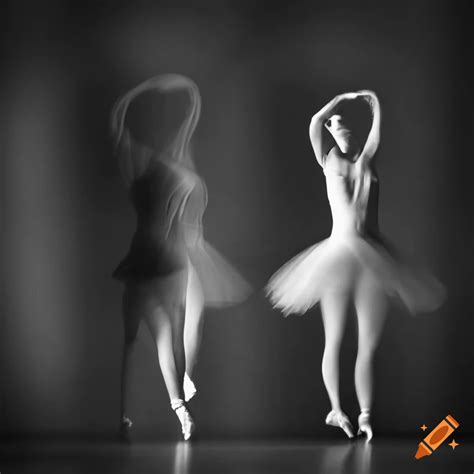 ballerina dancing figures blurry photograph timelapse continuous