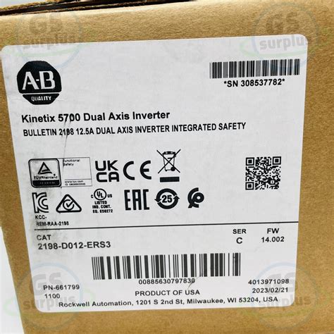 New Allen Bradley D Ers C Kinetix Dual Axis Inverter