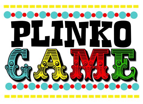 Printable Carnival Game Signs Carnival Game Signs Plinko Game