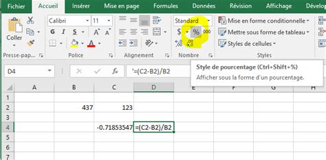 Taux De Variation Sur Excel Excel Forum Formule Excel