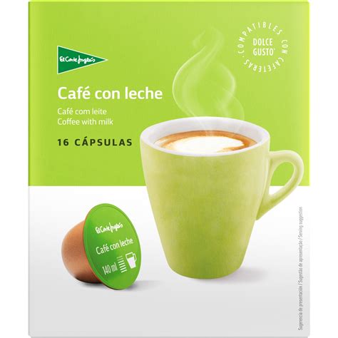 Café con leche estuche 16 cápsulas compatibles con máquinas Dolce Gusto