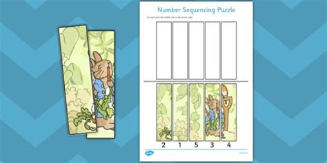 The Tale Of Peter Rabbit Number Sequencing Puzzle Peter Rabbit