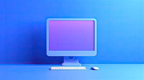 Premium Photo | 3d Illustration Modern Minimalist Computer Setup ...