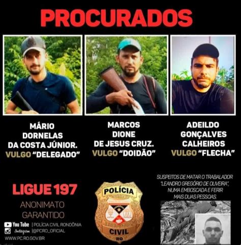 Machadinho Pol Cia Civil Divulga Identidade De Suspeitos De Matar