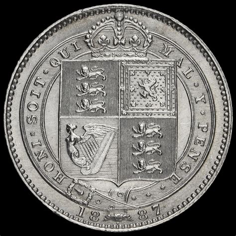 Queen Victoria Jubilee Head Silver Shilling A Unc