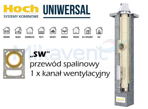 Komin Ceramiczny HOCH UNIWERSAL SW Fi 200 6 M SW Mikavent Pl