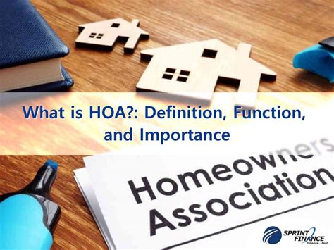 What Is Hoa Definition Function And Importance Sprint Finance