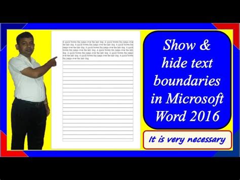 How To Show Hide Text Boundaries In MS Word 2016 How To Bring Text