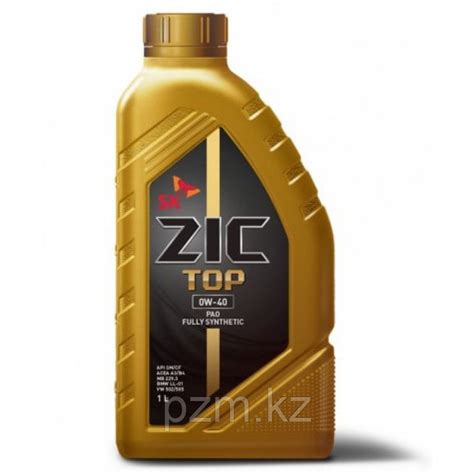 ZIC TOP 0W-40 1 ЛИТР. Полностью синт. Мотор. масло высшего качества для ...