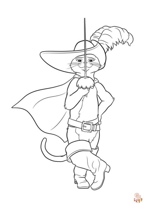 How To Paint Puss In Boots Dreamworks Coloring Page Coloring Pages