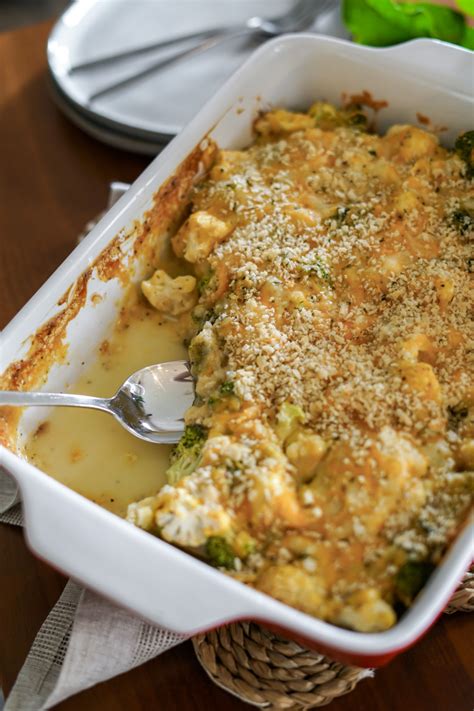 Broccoli Cauliflower Chicken Casserole Low Carb Recipe A Lily