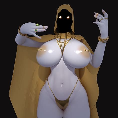 Rule 34 2023 Areolae Big Breasts Dark Background Gold Metal Gold Jewelry Looking At Viewer