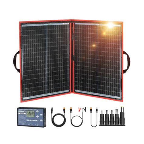 DOKIO 110w 18v Portable Foldable Solar Panel Kit 21x28inch 5 9lb