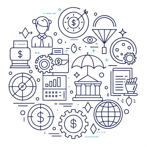 Premium Vector | Business Strategy and Finance Line Art Illustration