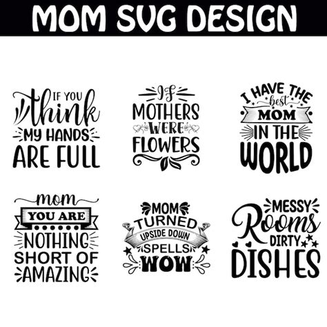 Premium Vector Mom Svg Design Bundle