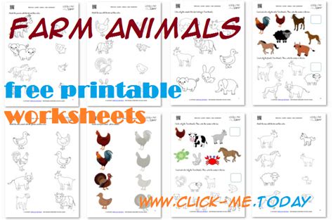 Free Printable Farm Animals Worksheets & Activities