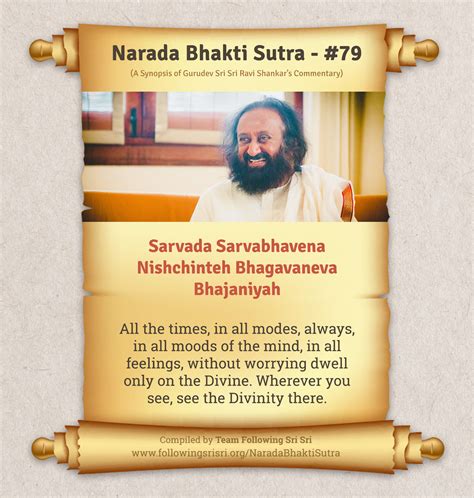 Narada Bhakti Sutras Sutra 79 Following Sri Sri Connecting Hearts