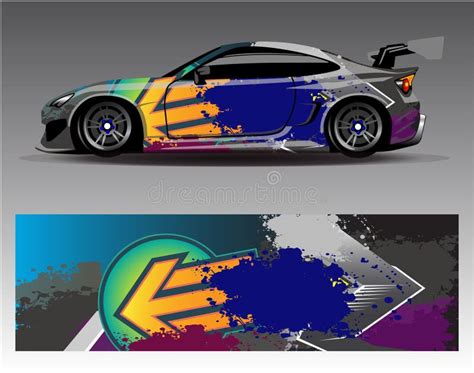 Diseño De Envoltura De Coches Diseño Vectorgráfico Abstracto De Rayas