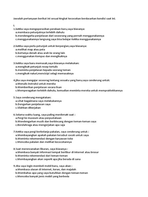 Soal Diagnostik Non Kognitif Pdf