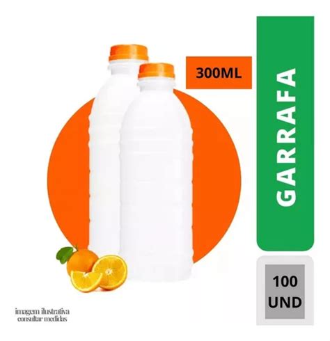 Garrafa Descartável 300ml Suco Caldo De Cana C 100un