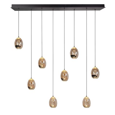 Hanglamp Golden Egg Lichts L Cm Amber Zwart Highlight H