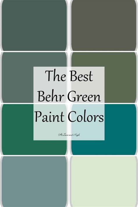 The Best Behr Green Paint Colors At Lane And High