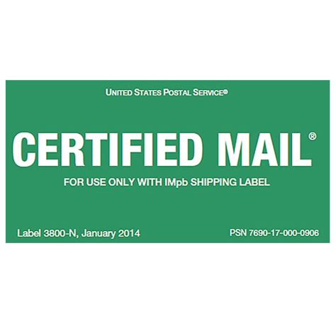 Certified Mail® Labels | USPS.com