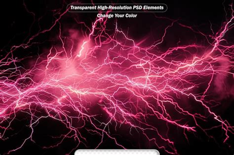 Premium PSD Lightning Flash Bolt Or Thunderbolt Blue Lightning Or