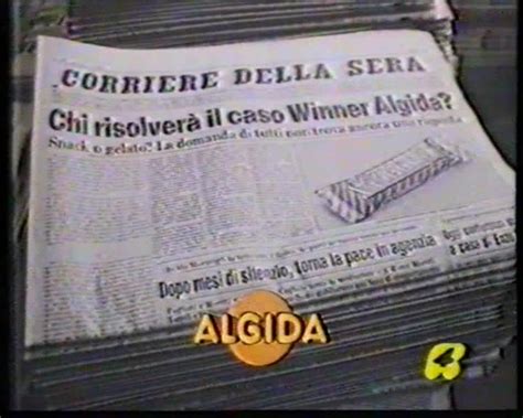 Algida Winner Sogg Stampa 1987 Spot 80 La Casa Degli Spot Anni 80