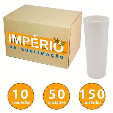 Caixa De Copo Long Drink Branco Leitoso Imp Rio Do Transfer