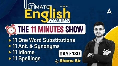 Ultimate Vocabulary For Ssc Cgl Cpo Chsl Mts The Minute Show By