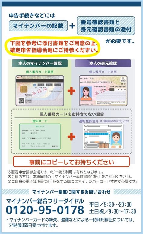 マイナンバーの添付書類をご用意ください （公社）小田原青色申告会