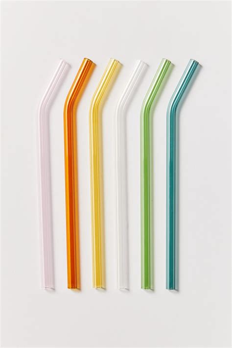 Hay Sip Swirl Reusable Glass Straw Set