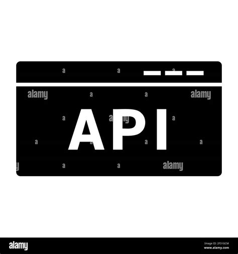 Api Code Icon isolated on white background flat style. Api Code Symbol ...