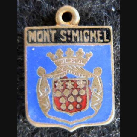 insigne blason en émail de la ville du Mont Saint Michel 11 x 16 mm