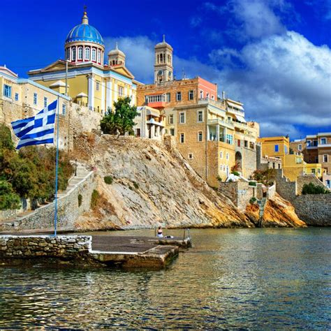 Syros Greek Island Stock Photo Image Of Beach Mediterranean