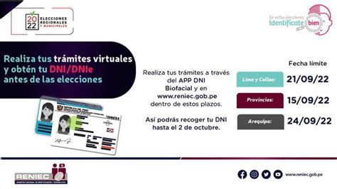 Elecciones 2022 conoce cómo tramitar el DNI vía web y horarios de